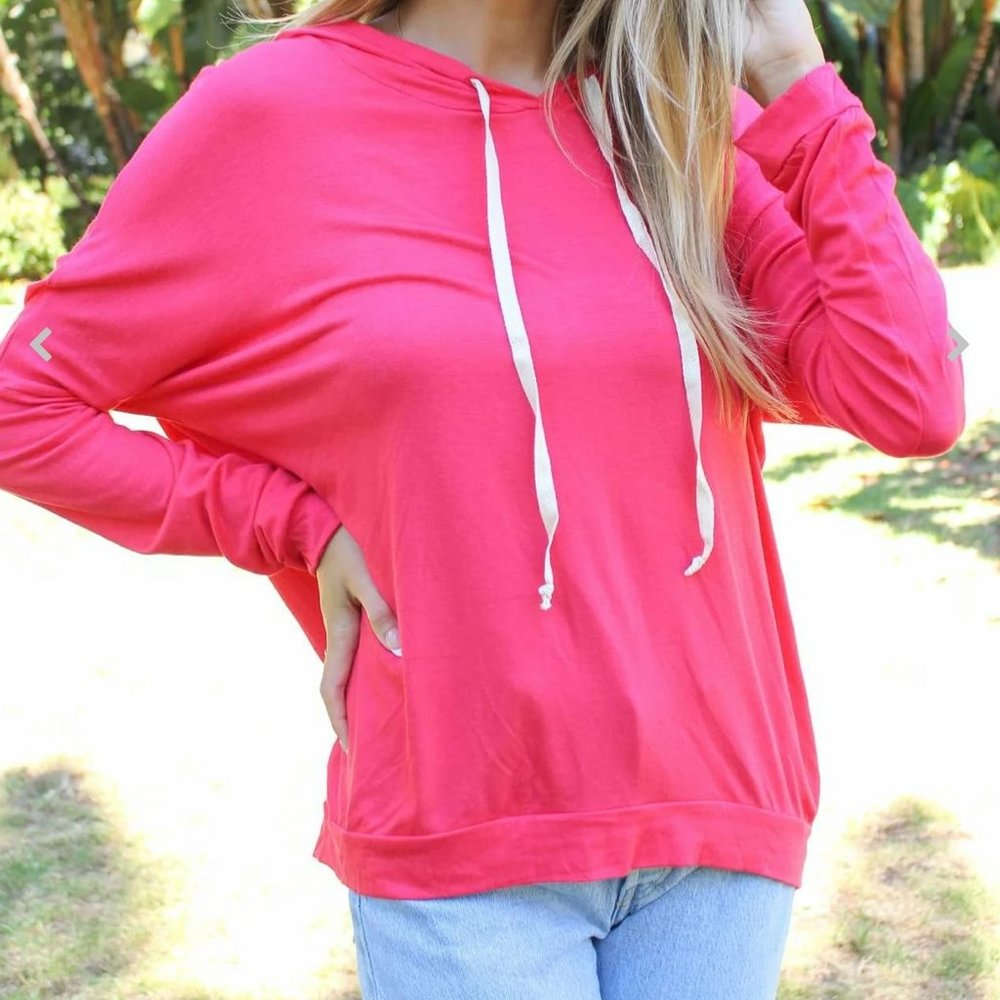 NWT! Lightweight Dolman Hoody in Watermelon